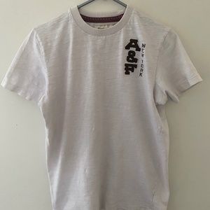 Abercrombie & Fitch Cream & Brown T-Shirt